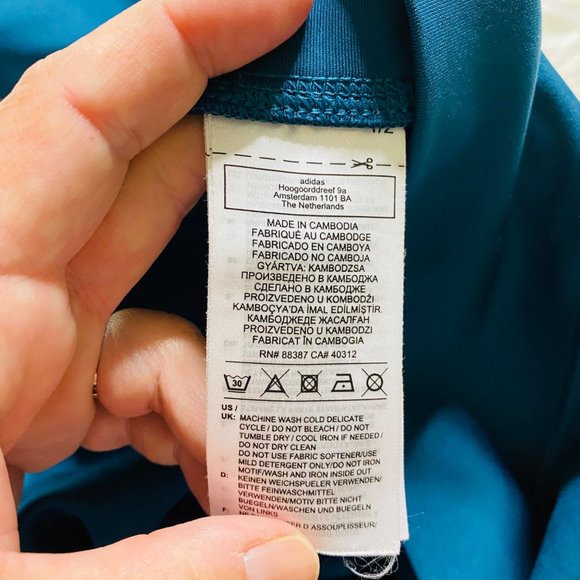 Adidas Women's Climalite Designed 2 Move Colorblock Tights Blue Black Size S - Picture 8 of 12